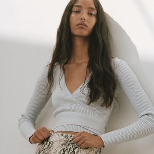 Zara Knit Wrap Top